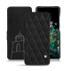 OnePlus 10T leather case - Negre poudro - Couture ( Pantone #111212 )