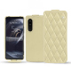 Sony Xperia 5 III leather case - Beige - Couture ( Nappa - Pantone #ceb888 ) 