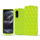 Sony Xperia 5 III leather case - Jaune fluo - Couture ( Pantone #c9ff57 ) 