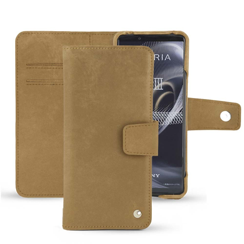 Fundas y carcasas con estilo para el Sony Xperia 5 IIISable vintage ( Pantone #9b7340 ) 