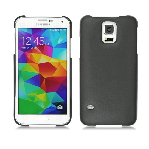 가죽 커버 Samsung SM-G900 Galaxy S5 - Noir ( Nappa - Black ) 