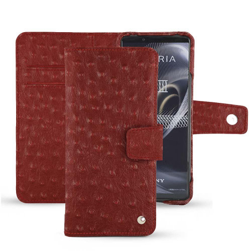 Stylish covers and cases for Sony Xperia 5 IIIAutruche ciliegia ( Pantone #a4343a ) 