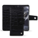 Sony Xperia 5 III leather case - Crocodile nero ( Noir / Black) 
