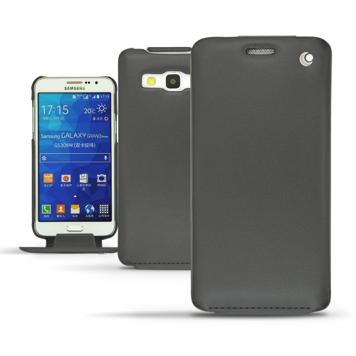 Samsung Galaxy  Grand Prime leather case - Noir ( Nappa - Black ) 