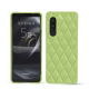Coque cuir Sony Xperia 5 III - Vert olive - Couture ( Nappa - Pantone #a7c58e ) 