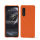 Sony Xperia 5 III leather cover - Orange fluo ( Pantone #ff5406 ) 