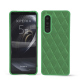 Funda de piel Sony Xperia 5 III - Vert fluo - Couture ( Pantone #00ab5f ) 