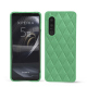 硬质真皮保护套 Sony Xperia 5 III - Menthe vintage - Couture ( Pantone #37b375 ) 
