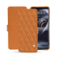 Housse cuir Sony Xperia 5 III - Orange - Couture ( Nappa - Pantone #ff9351 ) 