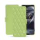 Sony Xperia 5 III leather case - Vert olive - Couture ( Nappa - Pantone #a7c58e ) 