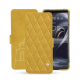 Sony Xperia 5 III leather case - Jaune soulèu - Couture ( Pantone #F3B934 )
