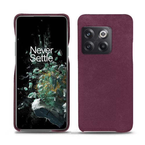 Custodia in pelle premium per OnePlus 10TPrune vintage ( Pantone #612434 ) 