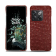 Lederschutzhülle OnePlus 10T - Autruche ciliegia ( Pantone #a4343a ) 