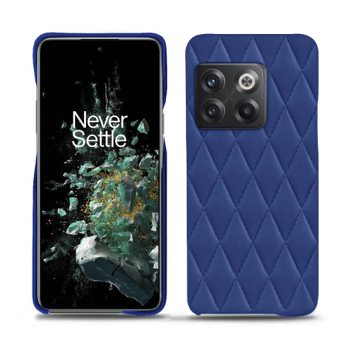Estojo de couro premium para OnePlus 10TBleu océan - Couture ( Nappa - Pantone #15458a) 