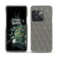 Coque cuir OnePlus 10T - Acier vintage - Couture ( Pantone #d85827b ) 
