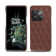 OnePlus 10T leather cover - Passion vintage - Couture ( Pantone #591d16 ) 
