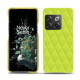 Custodia in pelle OnePlus 10T - Jaune fluo - Couture ( Pantone #c9ff57 ) 