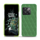 Funda de piel OnePlus 10T - Vert fluo - Couture ( Pantone #00ab5f ) 