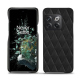 Custodia in pelle OnePlus 10T - Negre poudro - Couture ( Pantone #111212 )