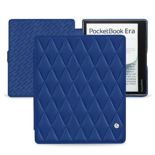用于PocketBook Era的高级皮套Bleu océan - Couture ( Nappa - Pantone #15458a) 