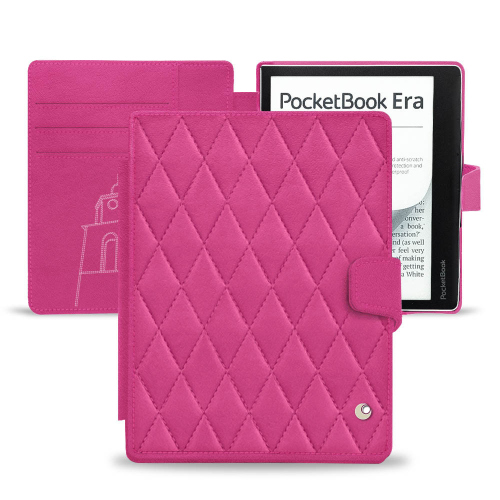 Estojo de couro de alta qualidade para a Era PocketBookRose BB - Couture ( Pantone #DB599F )