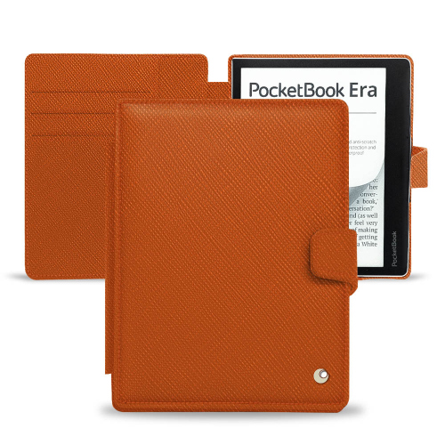 Funda de cuero de alta calidad para PocketBook EraOrange vibrant ( Pantone #e36b39 ) 