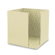 Notizzettelkasten aus Leder 9 x 9 cm - Beige PU ( Pantone #ceb888 ) 