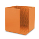 Contenitore per carta in cuoio - 9 x 9 cm - Orange PU ( Pantone #ff9351 )