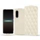 Custodia in pelle Sony Xperia 5 IV - Blanc escumo - Couture ( Pantone #D6D6D1 )