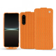 Capa em pele Sony Xperia 5 IV - Abaca arancio ( Pantone #d77540 )