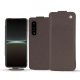 Sony Xperia 5 IV leather case - Gris Veggie ( Pantone #5e514d ) 