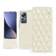 가죽 커버 Xiaomi 12 Pro - Blanc - Couture ( Nappa - White ) 