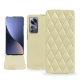 Funda de piel Xiaomi 12 Pro - Beige - Couture ( Nappa - Pantone #ceb888 ) 