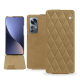 가죽 커버 Xiaomi 12 Pro - Sable vintage - Couture ( Pantone #9b7340 ) 