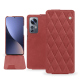 Funda de piel Xiaomi 12 Pro - Cerise vintage - Couture ( Pantone #a6302e ) 