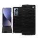 Funda de piel Xiaomi 12 Pro - Crocodile nero ( Noir / Black) 