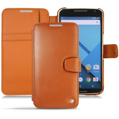 Capa em pele Motorola Nexus 6Marron ( Nappa - Pantone #8B4720 ) 