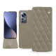 Custodia in pelle Xiaomi 12 Pro - Darboun sabla - Couture ( Pantone #BCB1A1 )