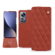 Lederschutzhülle Xiaomi 12 Pro - Arange clouquié - Couture ( Pantone #D33108 )