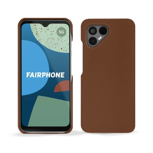 高级皮革后盖，适用于Fairphone 4Marron ( Nappa - Pantone #8B4720 ) 