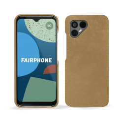 Coque cuir Fairphone 4 - Beige ( Nappa - Pantone #ceb888 ) 