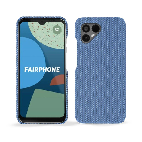 Coque arrière chic en cuir pour Fairphone 4Abaca ishia ( Pantone #395775 ) 