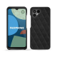 Coque cuir Fairphone 4 - Negre poudro - Couture ( Pantone #111212 )