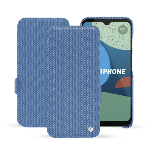 用于Fairphone 4的优雅的水平翻盖盖子Abaca ishia ( Pantone #395775 ) 