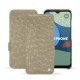 Capa em pele Fairphone 4 - Autruche desert ( Pantone #A39382 ) 