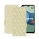 Fairphone 4 leather case - Ivoire - Couture ( Pantone #d6d6c6 ) 