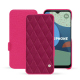 Fairphone 4 leather case - Rose fluo - Couture ( Pantone #ff16b4 ) 