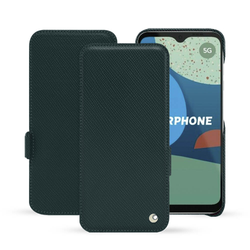 Elegante funda con solapa horizontal para Fairphone 4Vert séduisant ( Pantone #1d3c34 ) 