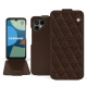 Housse cuir Fairphone 4 - Châtaigne - Couture ( Pantone #1b1107 ) 