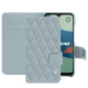 Capa em pele Fairphone 4 - Bleu ciel - Couture ( Nappa - Pantone #abcae9 ) 